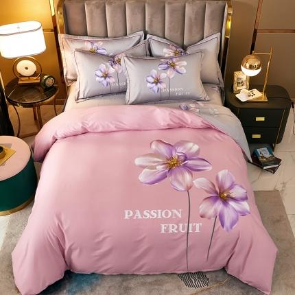 雲归梦 2021全棉大版四件套中国风花卉 窈窕淑女（粉）