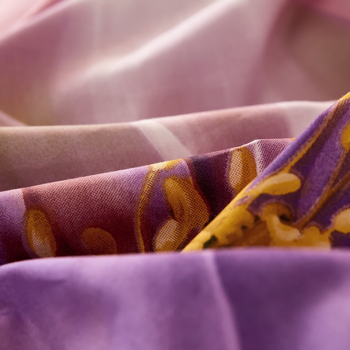 91家纺网 家纺一手货源 找家纺 雲归梦 2021全棉大版四件套中国风花卉 窈窕淑女（粉）