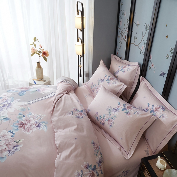 91家纺网 家纺一手货源 找家纺 雲归梦 2021全棉大版四件套中国风花卉 意韵东方