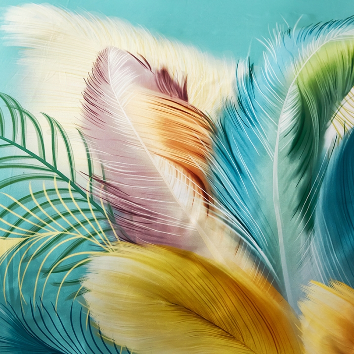 91家纺网 家纺一手货源 找家纺 雲归梦 2021全棉大版四件套中国风花卉 羽翼纷飞（绿）