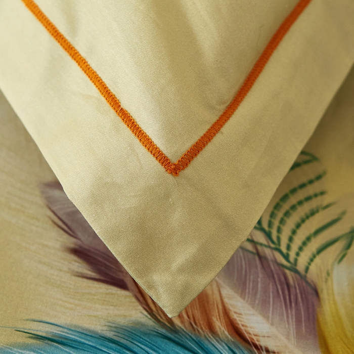 91家纺网 家纺一手货源 找家纺 雲归梦 2021全棉大版四件套中国风花卉 羽翼纷飞（绿）