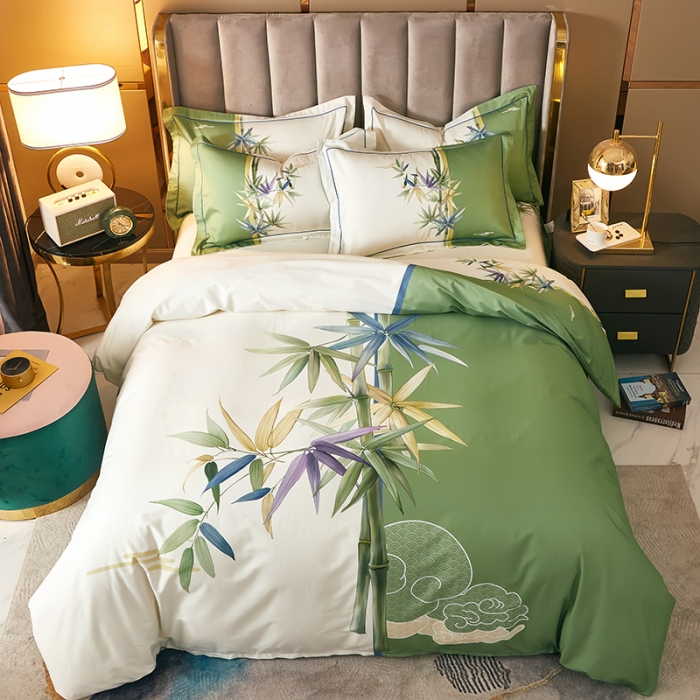 91家纺网 家纺一手货源 找家纺 雲归梦 2021全棉大版四件套中国风花卉 枕上书