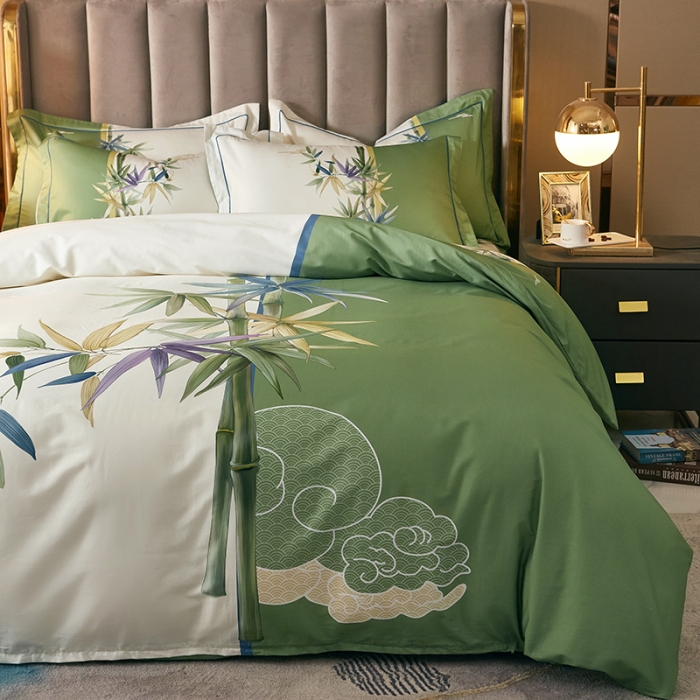 91家纺网 家纺一手货源 找家纺 雲归梦 2021全棉大版四件套中国风花卉 枕上书