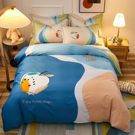 91家纺网 家纺一手货源 找家纺 （总）雲归梦 2021全棉大版四件套可爱卡通系列