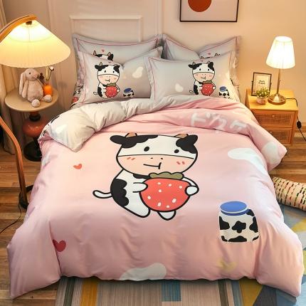 91家纺网 家纺一手货源 找家纺 （总）雲归梦 2021全棉大版四件套可爱卡通系列