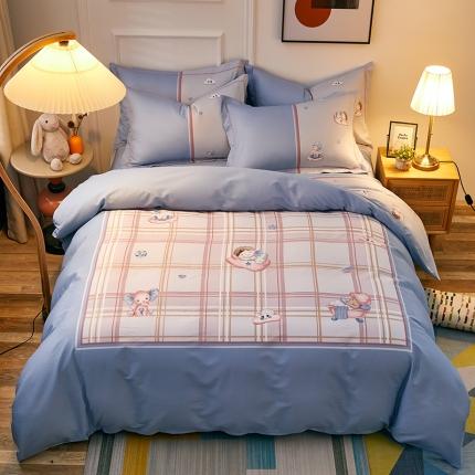 91家纺网 家纺一手货源 找家纺 （总）雲归梦 2021全棉大版四件套可爱卡通系列