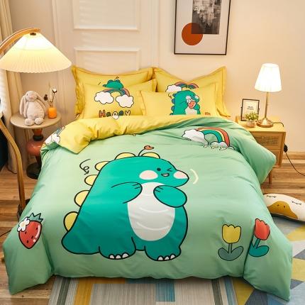 91家纺网 家纺一手货源 找家纺 （总）雲归梦 2021全棉大版四件套可爱卡通系列