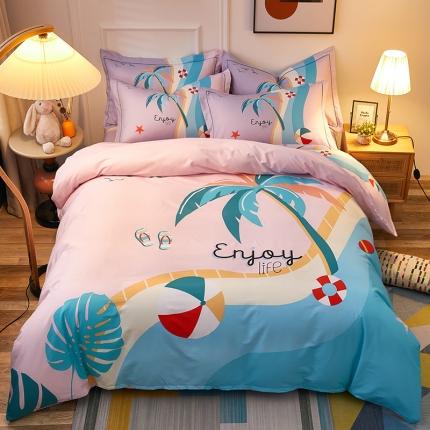 91家纺网 家纺一手货源 找家纺 （总）雲归梦 2021全棉大版四件套可爱卡通系列