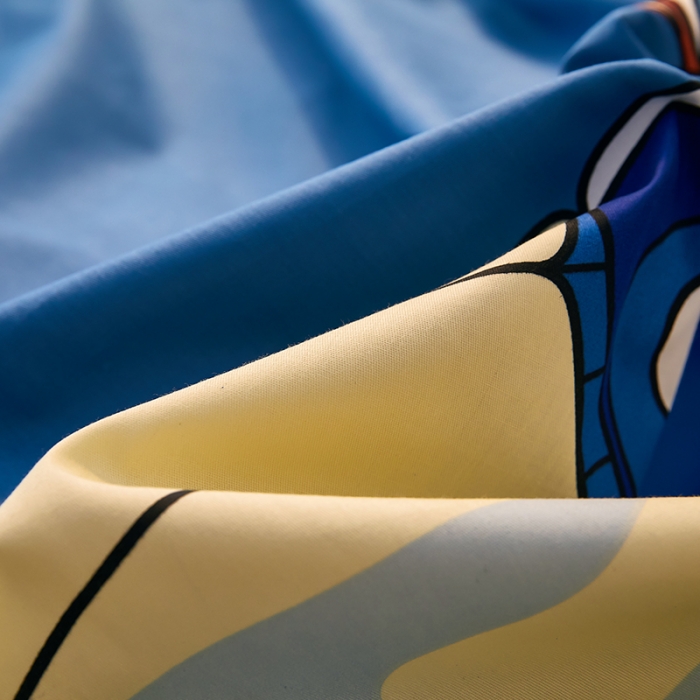 91家纺网 家纺一手货源 找家纺 雲归梦 2021全棉大版四件套可爱卡通系列 碧水鲸波