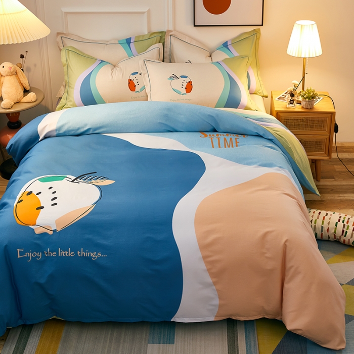 91家纺网 家纺一手货源 找家纺 雲归梦 2021全棉大版四件套可爱卡通系列 潮流派