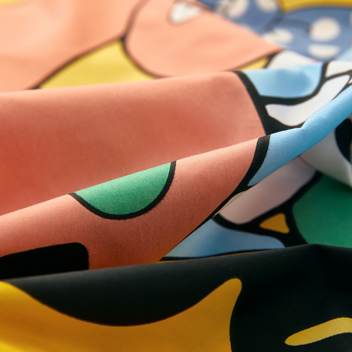 91家纺网 家纺一手货源 找家纺 雲归梦 2021全棉大版四件套可爱卡通系列 宠物联盟（黄）