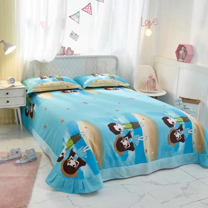 91家纺网 家纺一手货源 找家纺 雲归梦 2021全棉大版四件套可爱卡通系列 初见