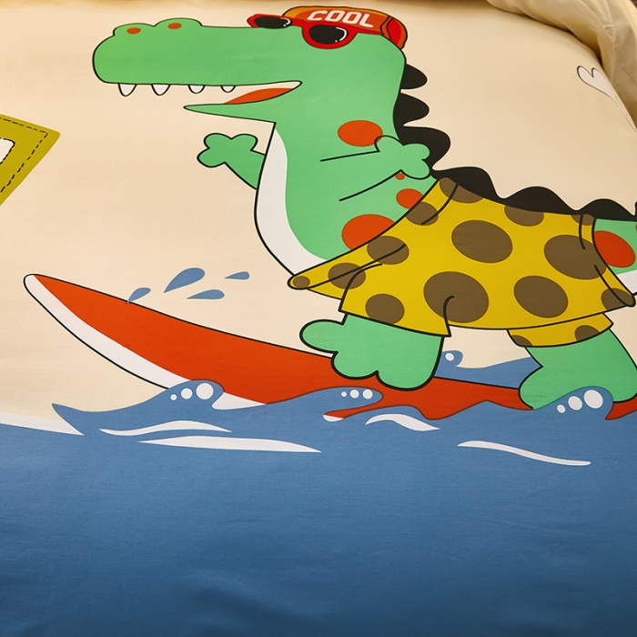 91家纺网 家纺一手货源 找家纺 雲归梦 2021全棉大版四件套可爱卡通系列 度假风