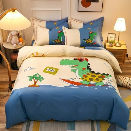 雲归梦 2021全棉大版四件套可爱卡通系列 度假风