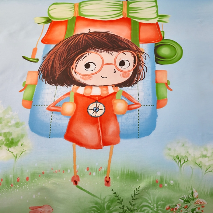 91家纺网 家纺一手货源 找家纺 雲归梦 2021全棉大版四件套可爱卡通系列 环游世界