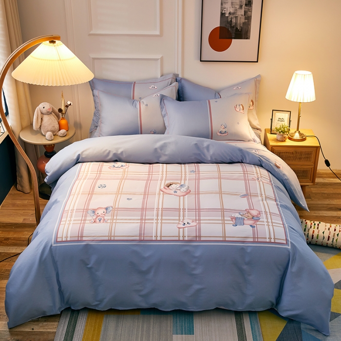 91家纺网 家纺一手货源 找家纺 雲归梦 2021全棉大版四件套可爱卡通系列 可爱多