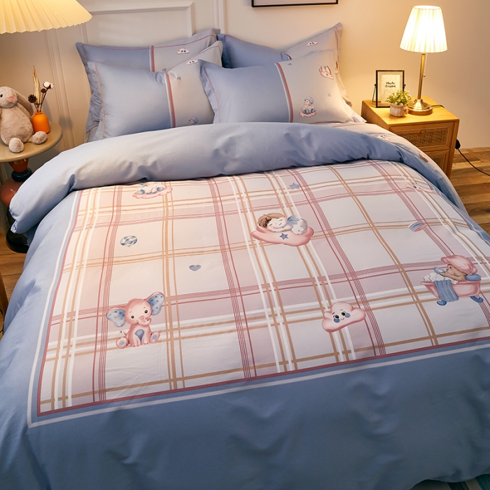 91家纺网 家纺一手货源 找家纺 雲归梦 2021全棉大版四件套可爱卡通系列 可爱多