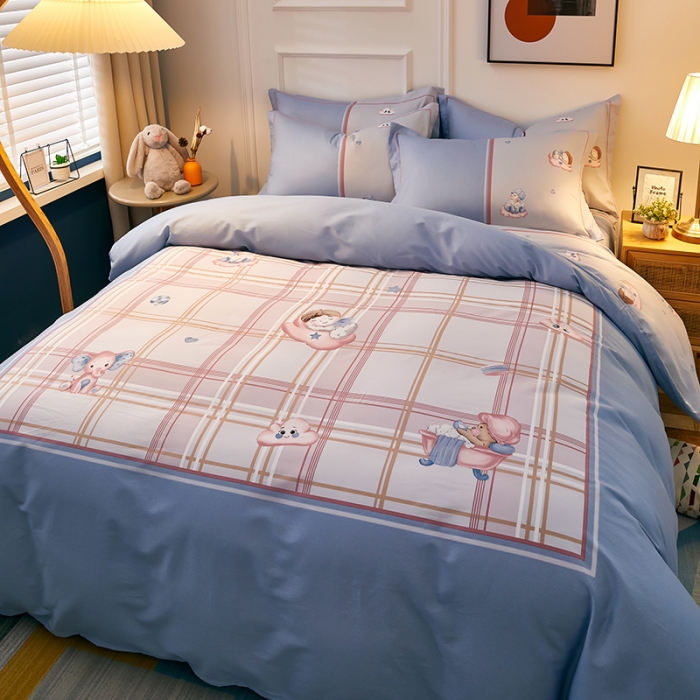 91家纺网 家纺一手货源 找家纺 雲归梦 2021全棉大版四件套可爱卡通系列 可爱多