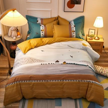 雲归梦 2021全棉大版四件套可爱卡通系列 流沙风华