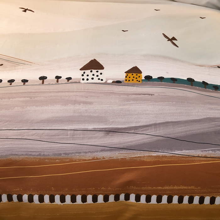 91家纺网 家纺一手货源 找家纺 雲归梦 2021全棉大版四件套可爱卡通系列 流沙风华