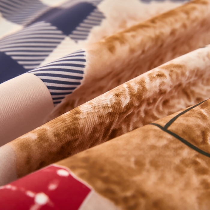 91家纺网 家纺一手货源 找家纺 雲归梦 2021全棉大版四件套可爱卡通系列 泰迪熊