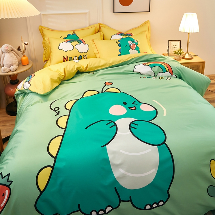 91家纺网 家纺一手货源 找家纺 雲归梦 2021全棉大版四件套可爱卡通系列 糖宝