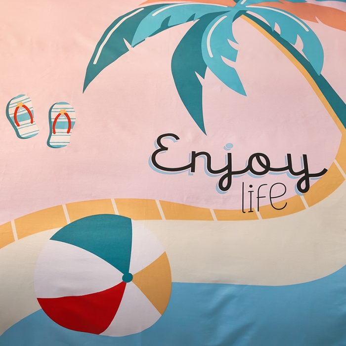 91家纺网 家纺一手货源 找家纺 雲归梦 2021全棉大版四件套可爱卡通系列 夏风