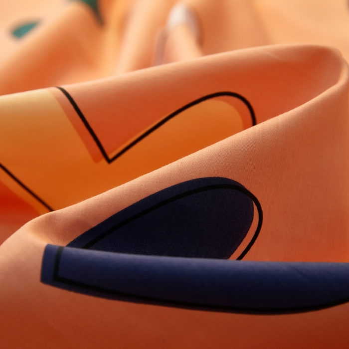 91家纺网 家纺一手货源 找家纺 雲归梦 2021全棉大版四件套可爱卡通系列 心心相印