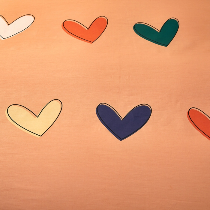 91家纺网 家纺一手货源 找家纺 雲归梦 2021全棉大版四件套可爱卡通系列 心心相印