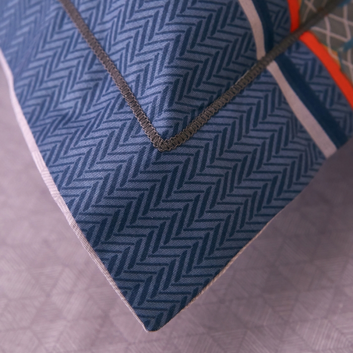 91家纺网 家纺一手货源 找家纺 雲归梦 2021全棉大版四件套休闲格条系列 奥德利