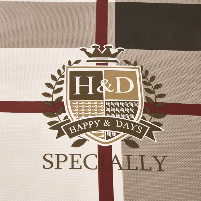 91家纺网 家纺一手货源 找家纺 雲归梦 2021全棉大版四件套休闲格条系列 宝格力（咖）