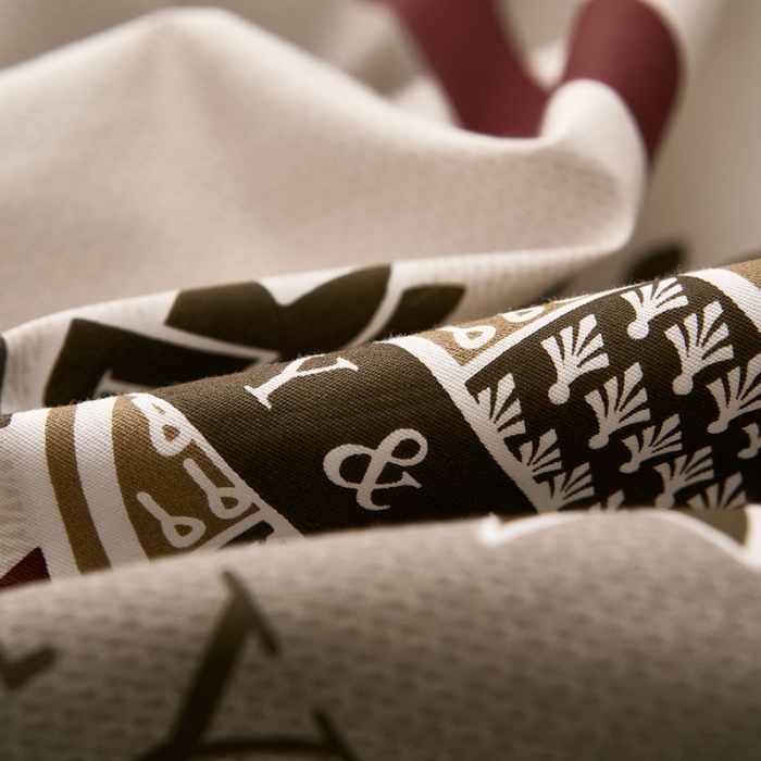 91家纺网 家纺一手货源 找家纺 雲归梦 2021全棉大版四件套休闲格条系列 宝格力（咖）