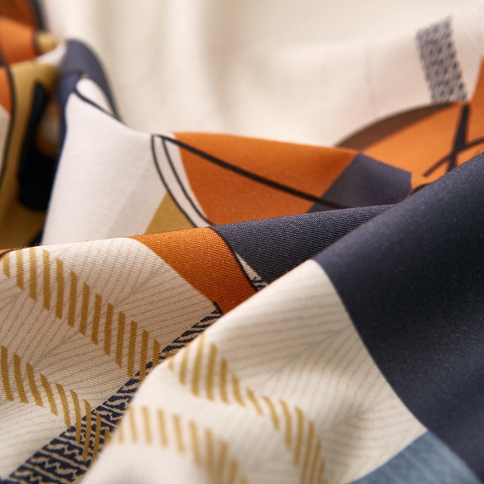 91家纺网 家纺一手货源 找家纺 雲归梦 2021全棉大版四件套休闲格条系列 查尔斯蓝