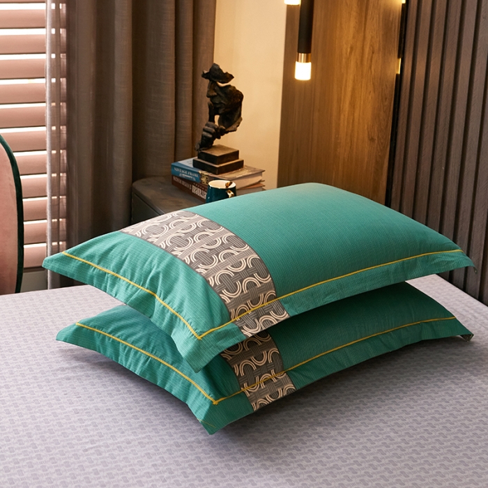 91家纺网 家纺一手货源 找家纺 雲归梦 2021全棉大版四件套休闲格条系列 戴维森