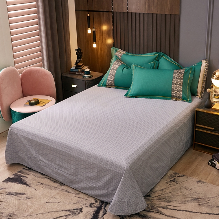 91家纺网 家纺一手货源 找家纺 雲归梦 2021全棉大版四件套休闲格条系列 戴维森