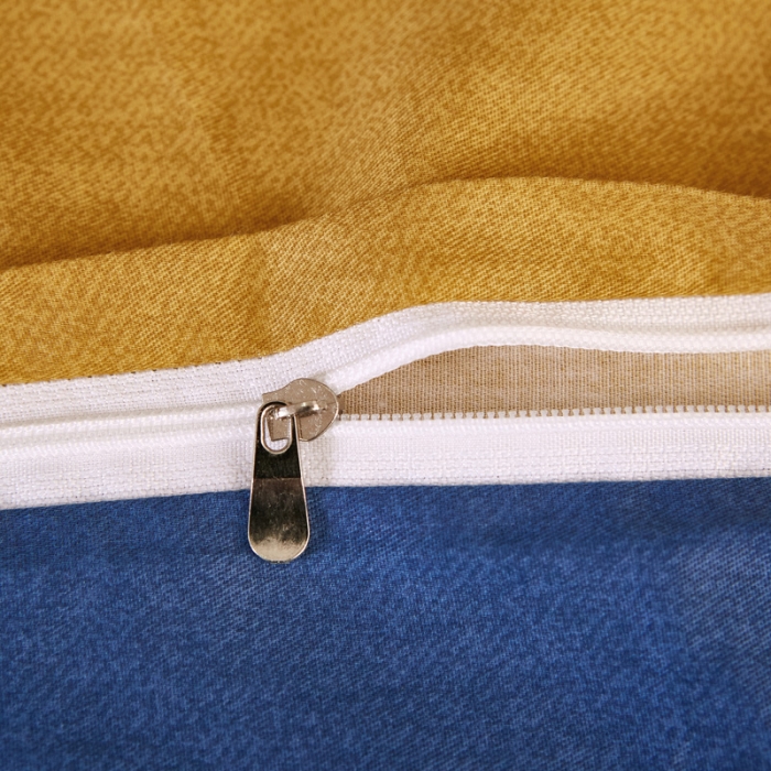 91家纺网 家纺一手货源 找家纺 雲归梦 2021全棉大版四件套休闲格条系列 卡地亚-黄