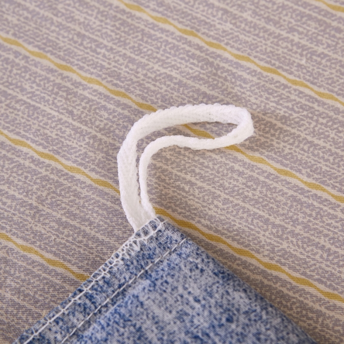 91家纺网 家纺一手货源 找家纺 雲归梦 2021全棉大版四件套休闲格条系列 卡地亚-黄