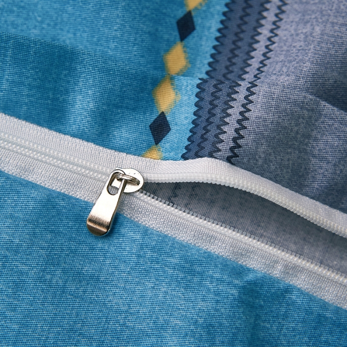 91家纺网 家纺一手货源 找家纺 雲归梦 2021全棉大版四件套休闲格条系列 卡洛斯