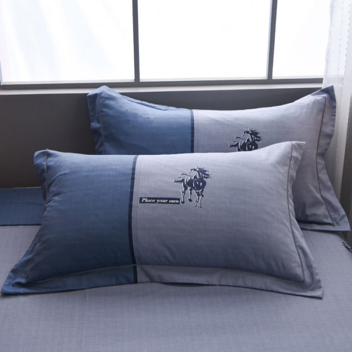 91家纺网 家纺一手货源 找家纺 雲归梦 2021全棉大版四件套休闲格条系列 酷派