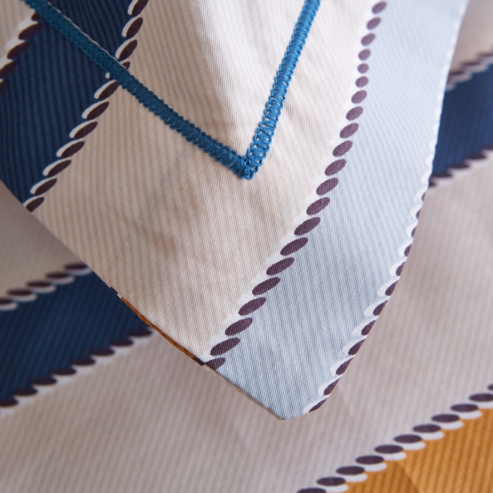 91家纺网 家纺一手货源 找家纺 雲归梦 2021全棉大版四件套休闲格条系列 酷玩