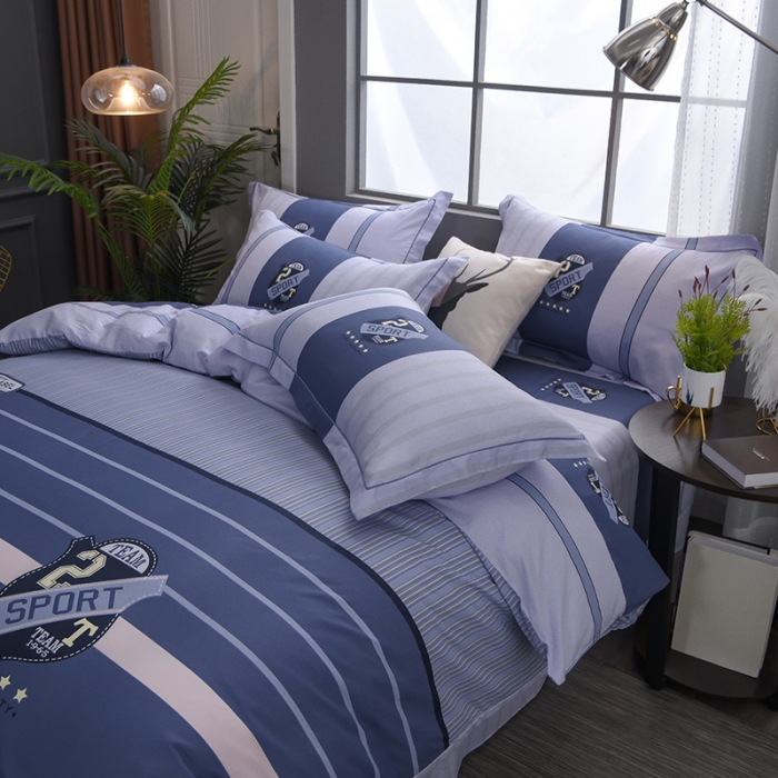 91家纺网 家纺一手货源 找家纺 雲归梦 2021全棉大版四件套休闲格条系列 罗马之旅