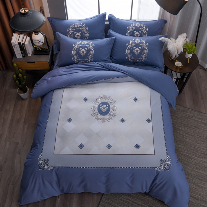 91家纺网 家纺一手货源 找家纺 雲归梦 2021全棉大版四件套休闲格条系列 罗赛思