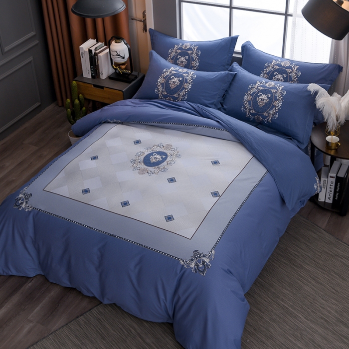 91家纺网 家纺一手货源 找家纺 雲归梦 2021全棉大版四件套休闲格条系列 罗赛思