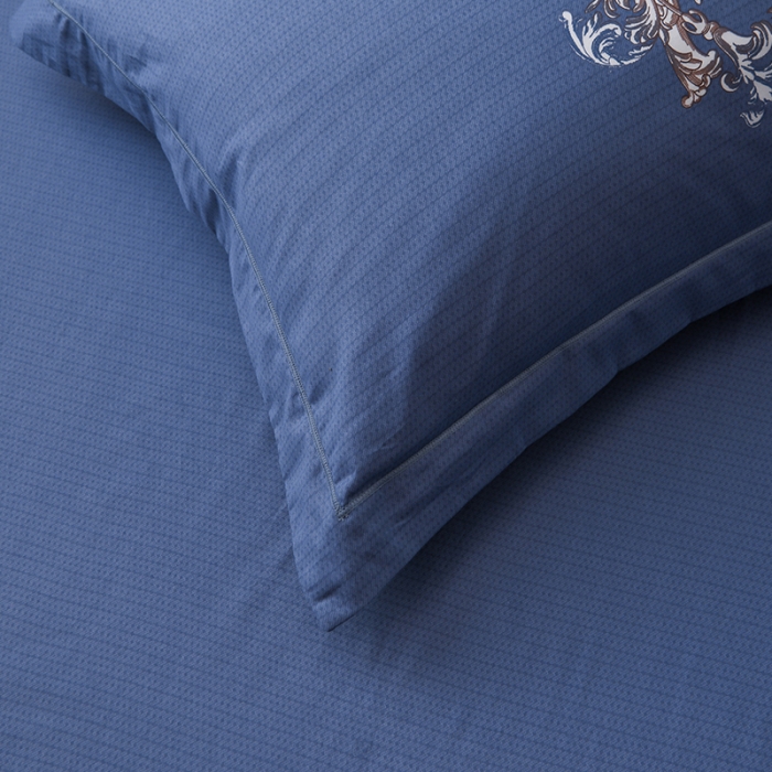 91家纺网 家纺一手货源 找家纺 雲归梦 2021全棉大版四件套休闲格条系列 罗赛思