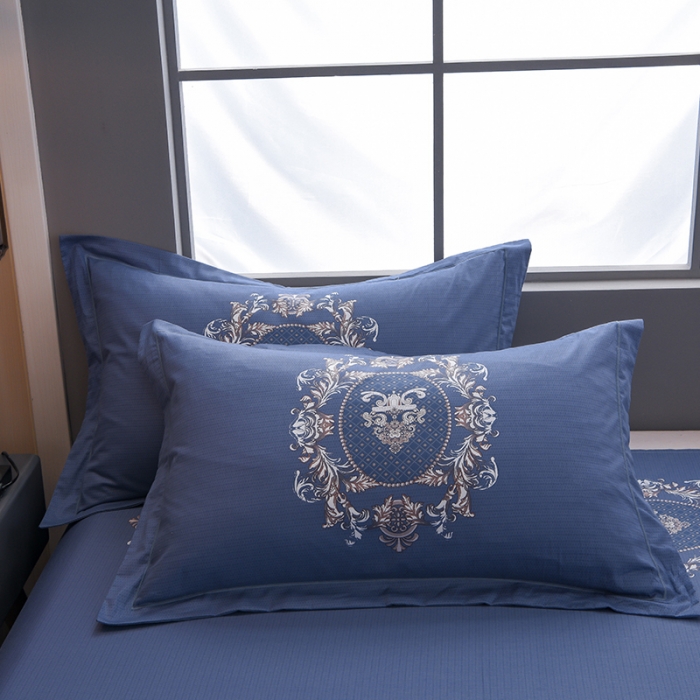 91家纺网 家纺一手货源 找家纺 雲归梦 2021全棉大版四件套休闲格条系列 罗赛思