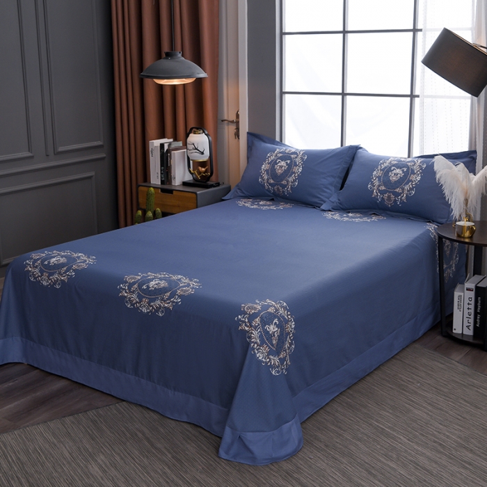 91家纺网 家纺一手货源 找家纺 雲归梦 2021全棉大版四件套休闲格条系列 罗赛思