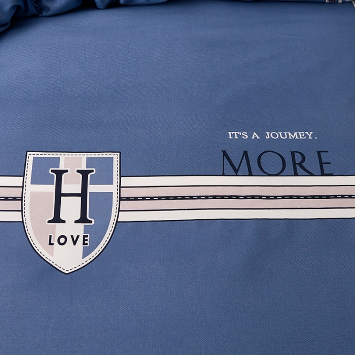 91家纺网 家纺一手货源 找家纺 雲归梦 2021全棉大版四件套休闲格条系列 马德里