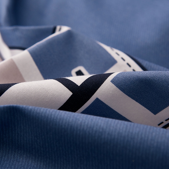 91家纺网 家纺一手货源 找家纺 雲归梦 2021全棉大版四件套休闲格条系列 马德里