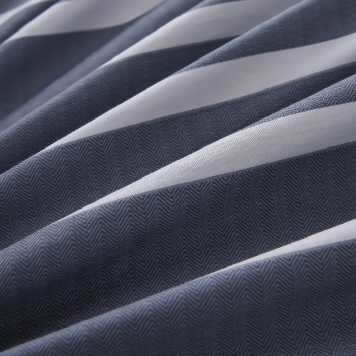 91家纺网 家纺一手货源 找家纺 雲归梦 2021全棉大版四件套休闲格条系列 美式情调