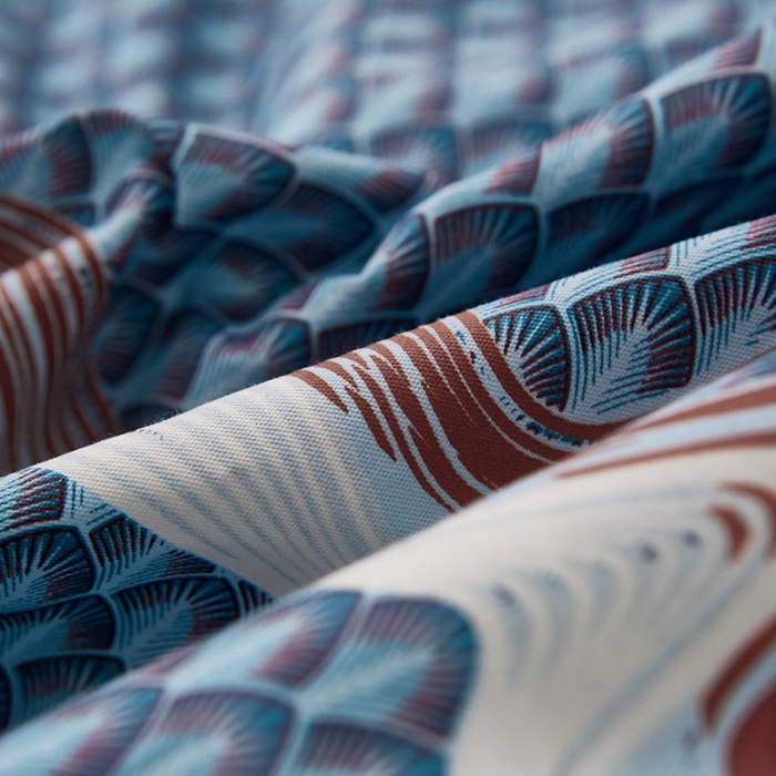 91家纺网 家纺一手货源 找家纺 雲归梦 2021全棉大版四件套休闲格条系列 跳动心弦